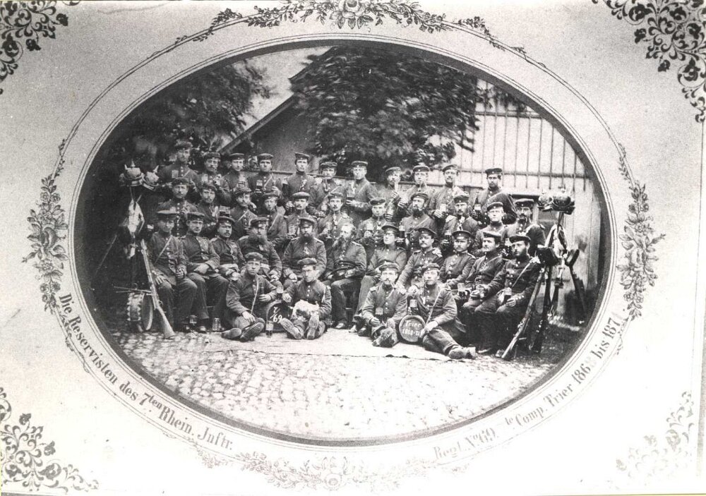 Die Reservisten des 7ten Rheinischen Iinfantrieregiments Trier. Auf dem Foto Philipp Fries